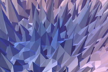 A mesmerizing abstract composition of blue and purple crystals, offering depth and a modern edge...