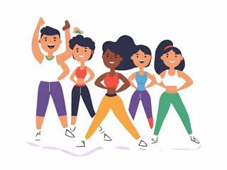 Fototapeta premium group of people in gym