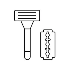 shaving icon with white background vector stock illustration