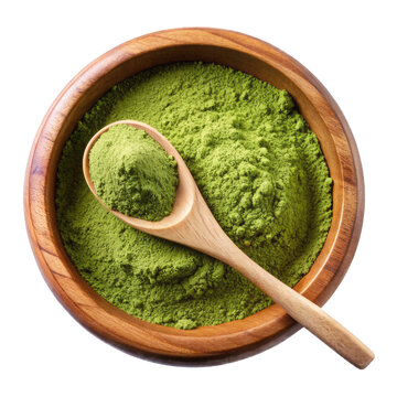 recommend clip art: Matcha Powder in Wooden Pot with Wooden Spoon Isolated on White Transparent Background, png element