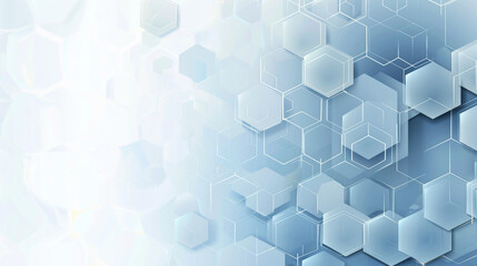 Bright white and blue hexagon medical background with a calm and gentle feeling.