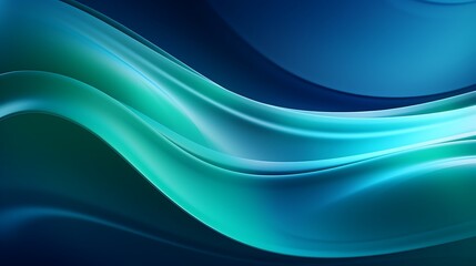 Abstract blue-green background background, beautiful lines and blur