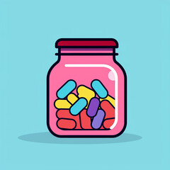 Jellybean_Jar_Modern_Line_Icon_Vector_Line_A