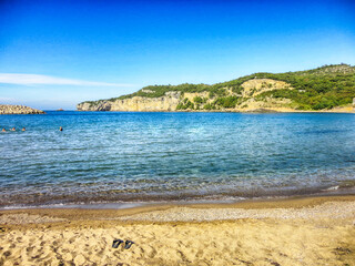 Obraz premium beach sand sea in summer
