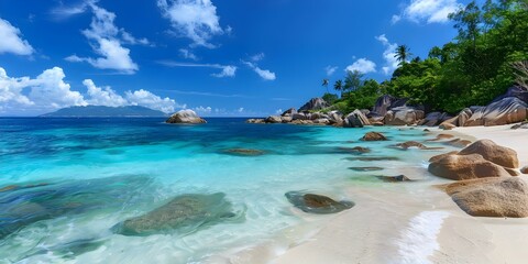 Explore a tranquil island in the Indian Ocean ideal for nature lovers. Concept Nature, Island Getaway, Indian Ocean, Tranquility, Adventure