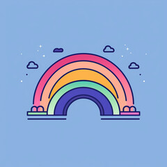 Rainbow_Kite_Modern_Line_Icon_Vector_Line_Ar