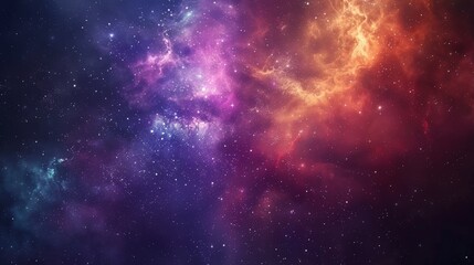 Obraz premium Beautiful abstract space nebula, interstellar journey through the cosmos, bright and colorful, ideal for education and appreciation of astronomy