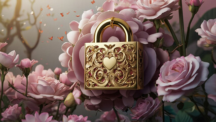Illustration of a broken heart on a bright background of Valentine's 2 Day, 3D rendering
