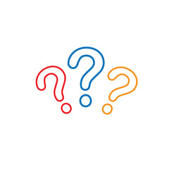 Question icon vector logo design template