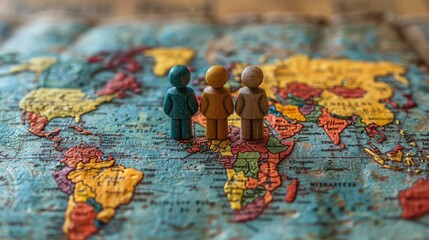 Naklejka premium Globalization and Diversity: A Vibrant Display of International Collaboration in a Business Setting
