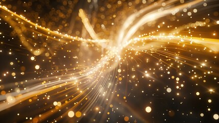 Fototapeta premium Energy Light Lines Flow: 8K Transparent Photorealistic