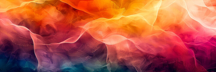 Vibrant Waves of Color: Artistic Abstract Background with a Vintage Retro Feel, Symbolizing Diversity and Prosperity