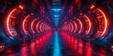 High-Performance Data Corridor Engaged in Full-Scale Information Processing in a Futuristic Setting