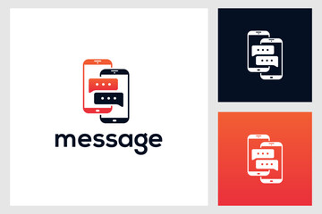Message two people logo design