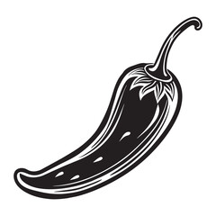 style pepper chilli illustration vector art