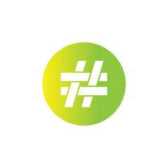 Hashtag icon vector logo design template