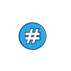 Hashtag icon vector logo design template