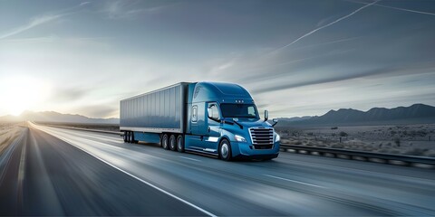 Blue cargo truck backdrop for transportationthemed projects. Concept Backdrop, Cargo Truck, Transportation, Blue, Projects