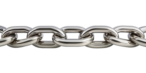 Silver Chain on transparent Background