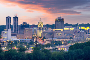Peoria, Illinois, USA Downtown Skyline