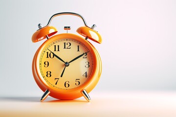 an orange alarm clock