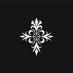 black and white snowflake