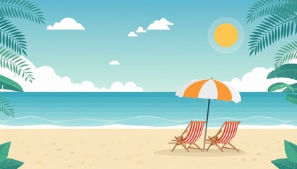 Tropical Paradise: Summer Vector Background for Banners and Cards