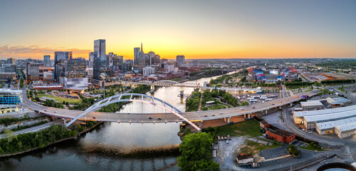 Nashville, Tennessee, USA skyline over the Cumberland River © SeanPavonePhoto
