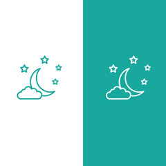 Night icon vector logo design template