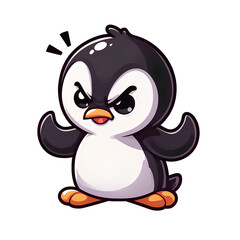 Adorable Cartoon Penguins in Various Poses
