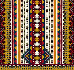 Textile Design Digital Border and Motif