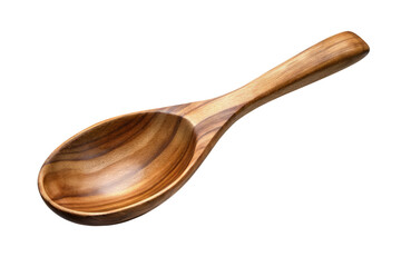 empty wooden spoon isolated on transparent background