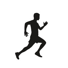 Silhouette of an athlete runner in vector.