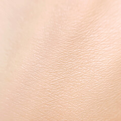 The surface of hand skin close up