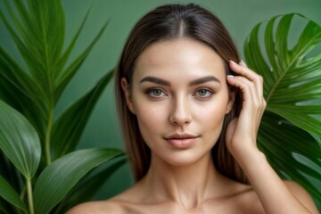 Naklejka premium 화장품 모델