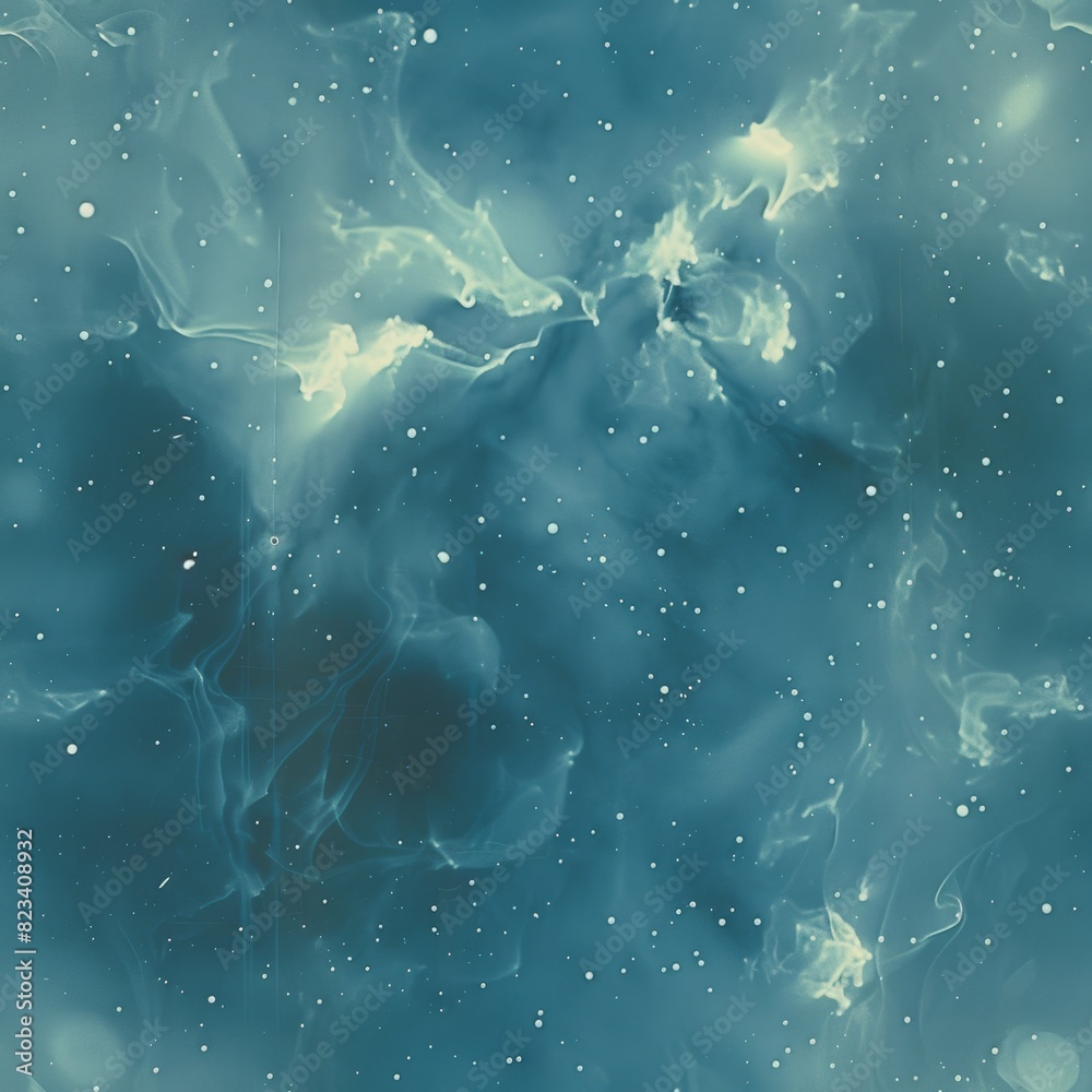 Wall mural enchanting deep blue abstract background with sparkling particles