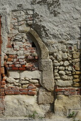 Old brick wall with rugged surface