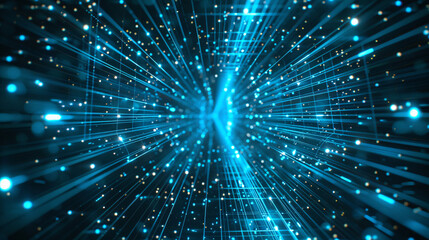 Abstract blue data stream background. Futuristic data stream, ideal for technology, science, and business concepts.