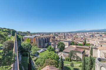 Centre historique de Gérone en Catalogne, Espagne.	