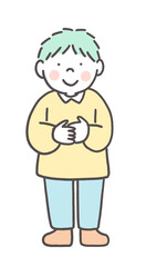 シャイな男の子