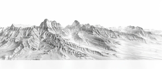 Modern nature national park background wallpaper, backdrop, texture, Great Basin, Nevada, USA, America, isolated. LIDAR model, elevation scan, topography map, 3D render, template, aerial, drone