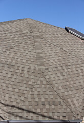 Geodesic building roof in rural East Texas