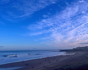 beach at sunset, Cullercoats, North Shields