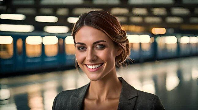 Junger Pendler wartet am Bahnsteig auf die n&auml;chste Bahn