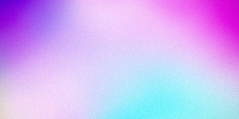 Multicolored light pink purple azure crimson blue turquoise neon background with grainy gradient. Ultra-wide abstract blur, perfect for design, banners, wallpapers, templates, posters, and desktops