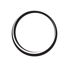 Naklejka premium Abstract round geometric shape icon,vector lines black-white background, Geometrical monochrome design.