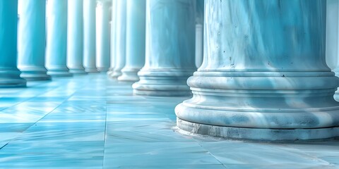 Fototapeta premium Ancient pillars of wisdom stand strong supporting the weight of faith. Concept History, Wisdom, Strength, Faith, Pillars