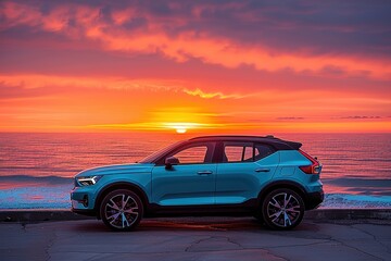 Obraz premium automobile car auto suv vehicle drive new transportation luxury modern road automotive sport technology