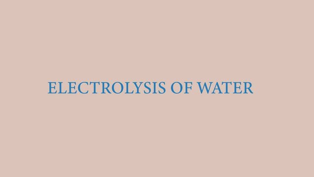 Using a Hoffman voltameter, water electrolysis splits water into hydrogen and oxygen gases by applying an electric current.
