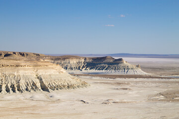 Beautiful Mangystau landscape, Kazakhstan. Bozzhira valley aeria